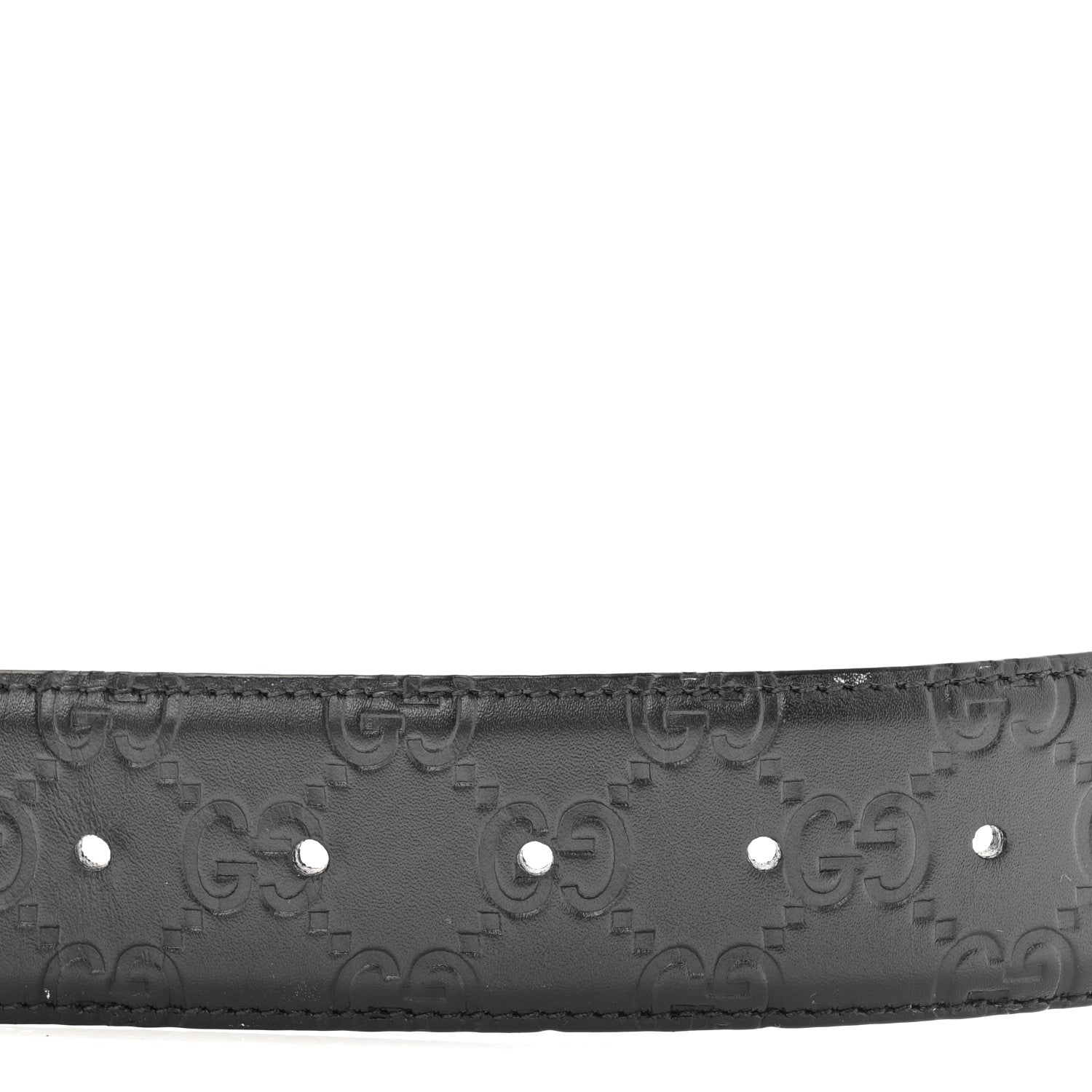 Gucci Guccissima Signature Interlocking G 40mm Belt 95 38 Black 6 of 16