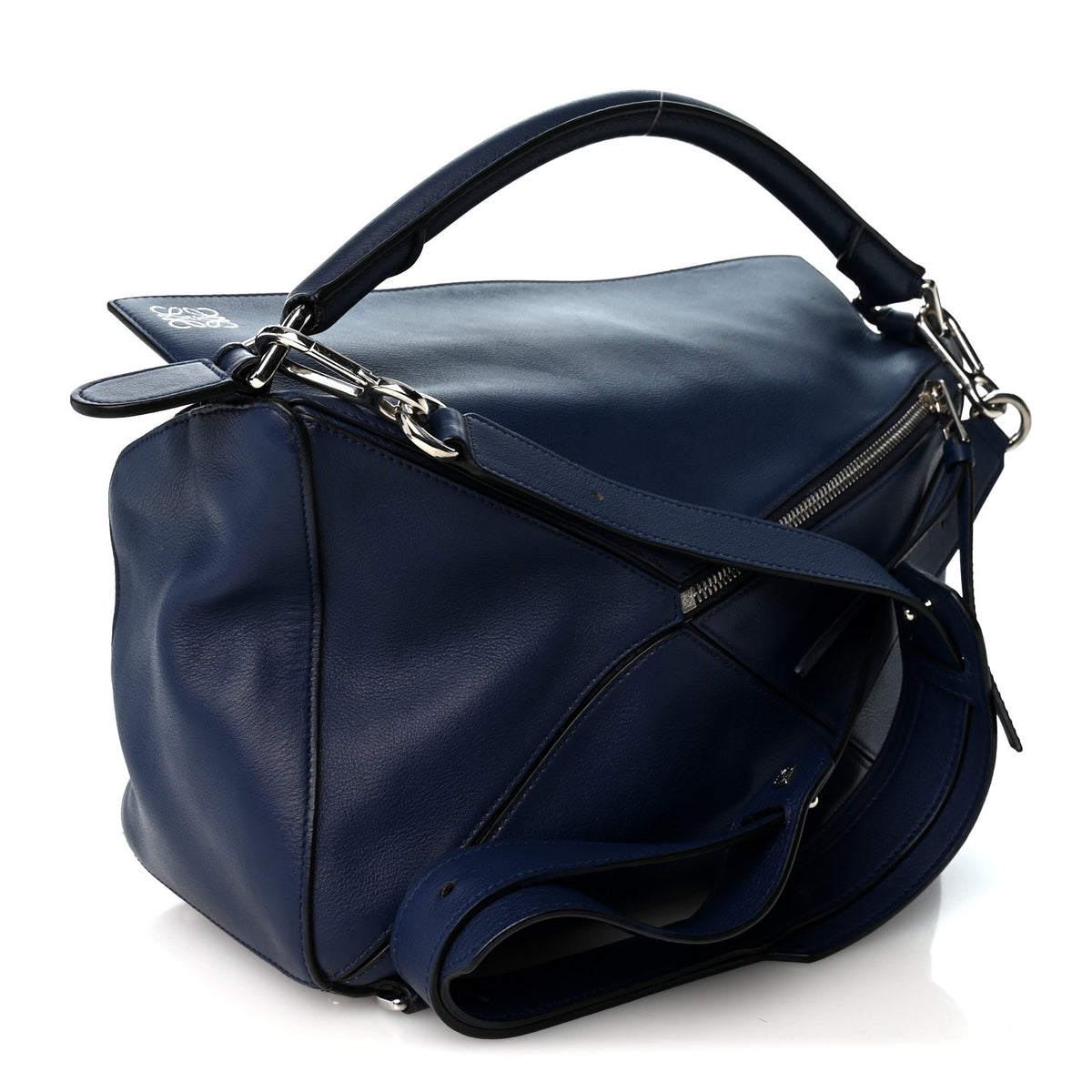 Calfskin Medium Puzzle Bag Marine