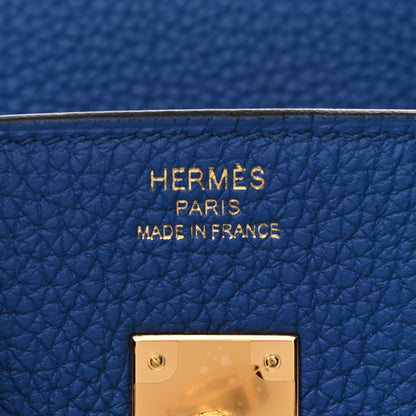 Hermes Togo Birkin 25 Bleu France 6 of 10