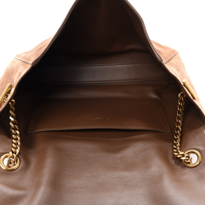 Saint Laurent Smooth Calfskin Suede Medium Reversible Monogram Kate Satchel Light Ochre 5 of 11