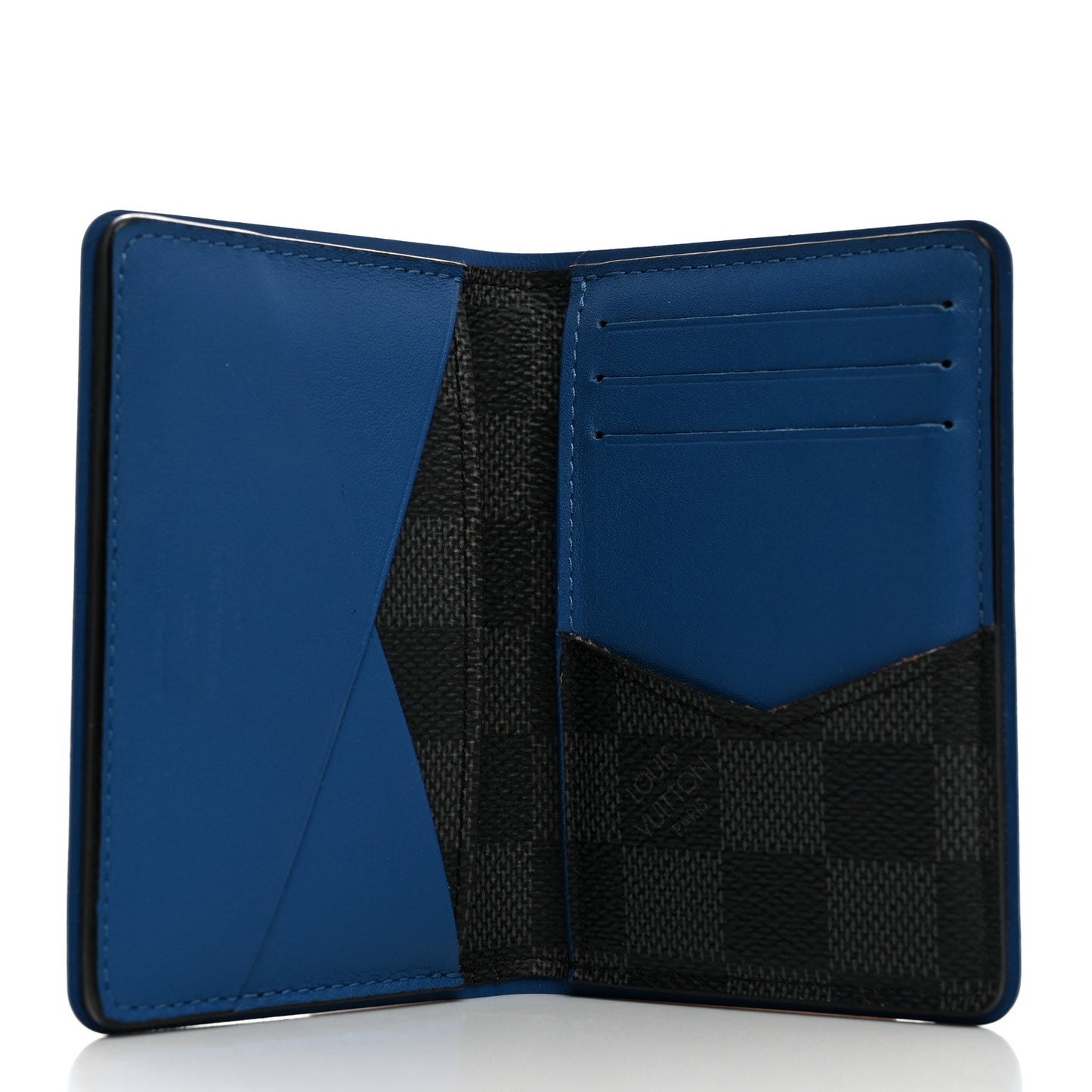 Damier Graphite Pocket Organizer Bleu Neon