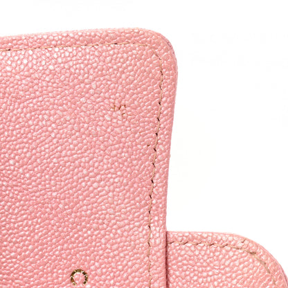 Chanel Iridescent Caviar Quilted Flap Card Holder Rose Pink 7 of 8