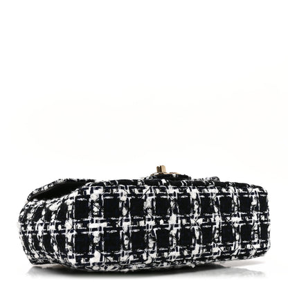 Chanel Tweed Resin Quilted Mini Heart Square Flap Navy White Black 4 of 11