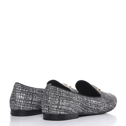 Chanel Fantasy Tweed CC Mocassin Loafers 41 Silver 4 of 11
