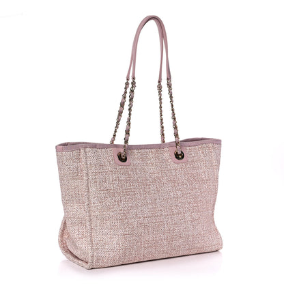 Chanel Lurex Boucle Deauville Tote Pink 3 of 11