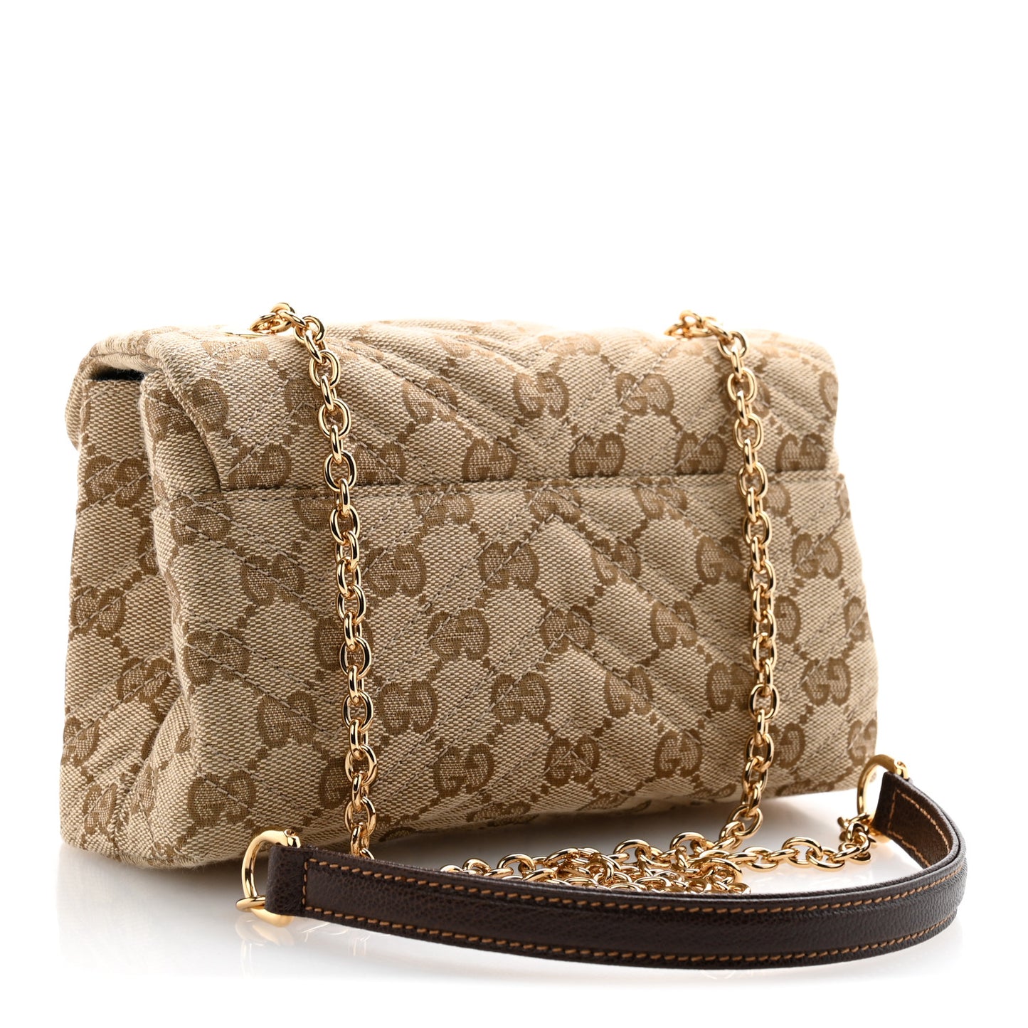 Monogram Mini GG Marmont Shoulder Bag  Sand Brown