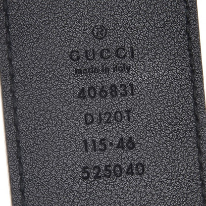 Gucci Textured Calfskin Double G 40mm Belt 115 46 Black 6 of 6
