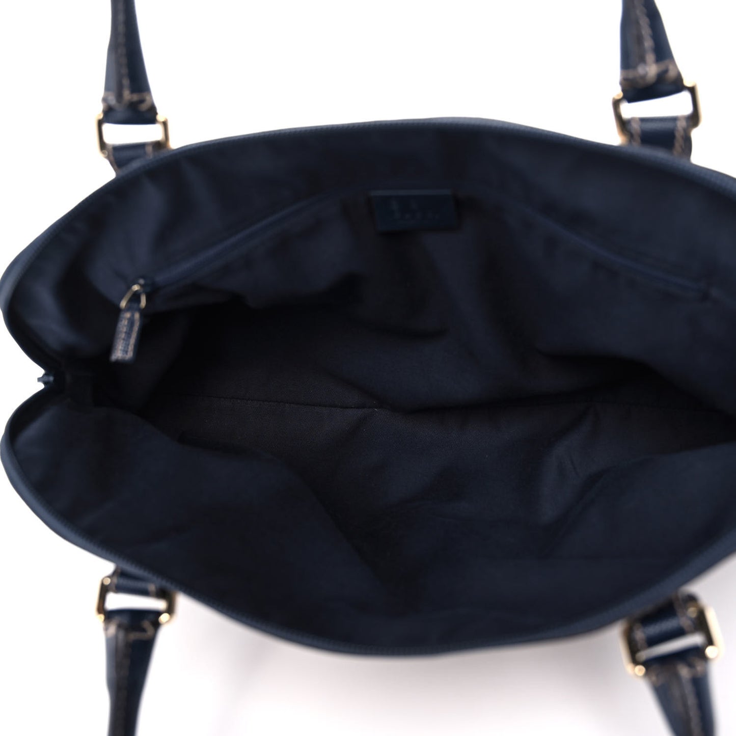 Monogram GG Reins Zip Up Tote Bag Gray Navy