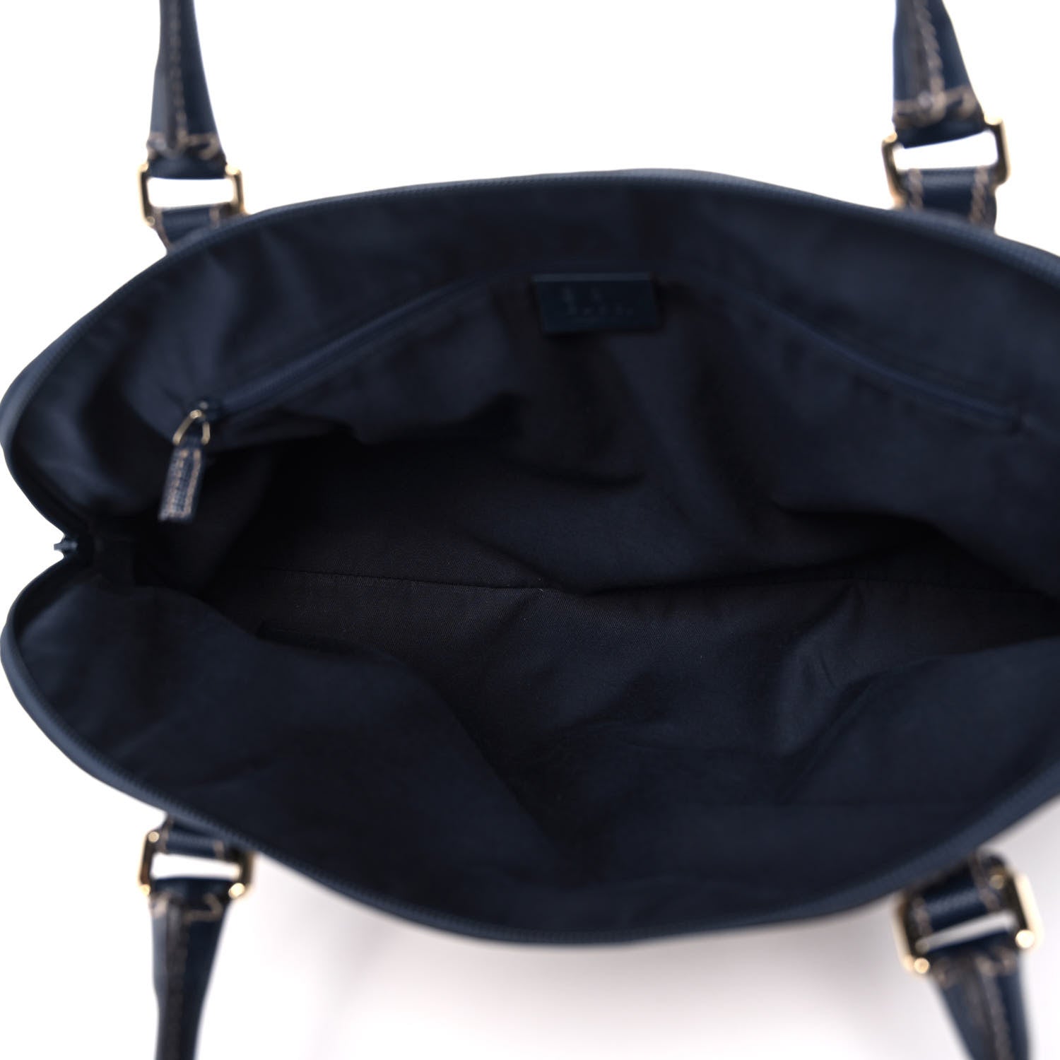 Gucci Monogram GG Reins Zip Up Tote Bag Gray Navy 4 of 10