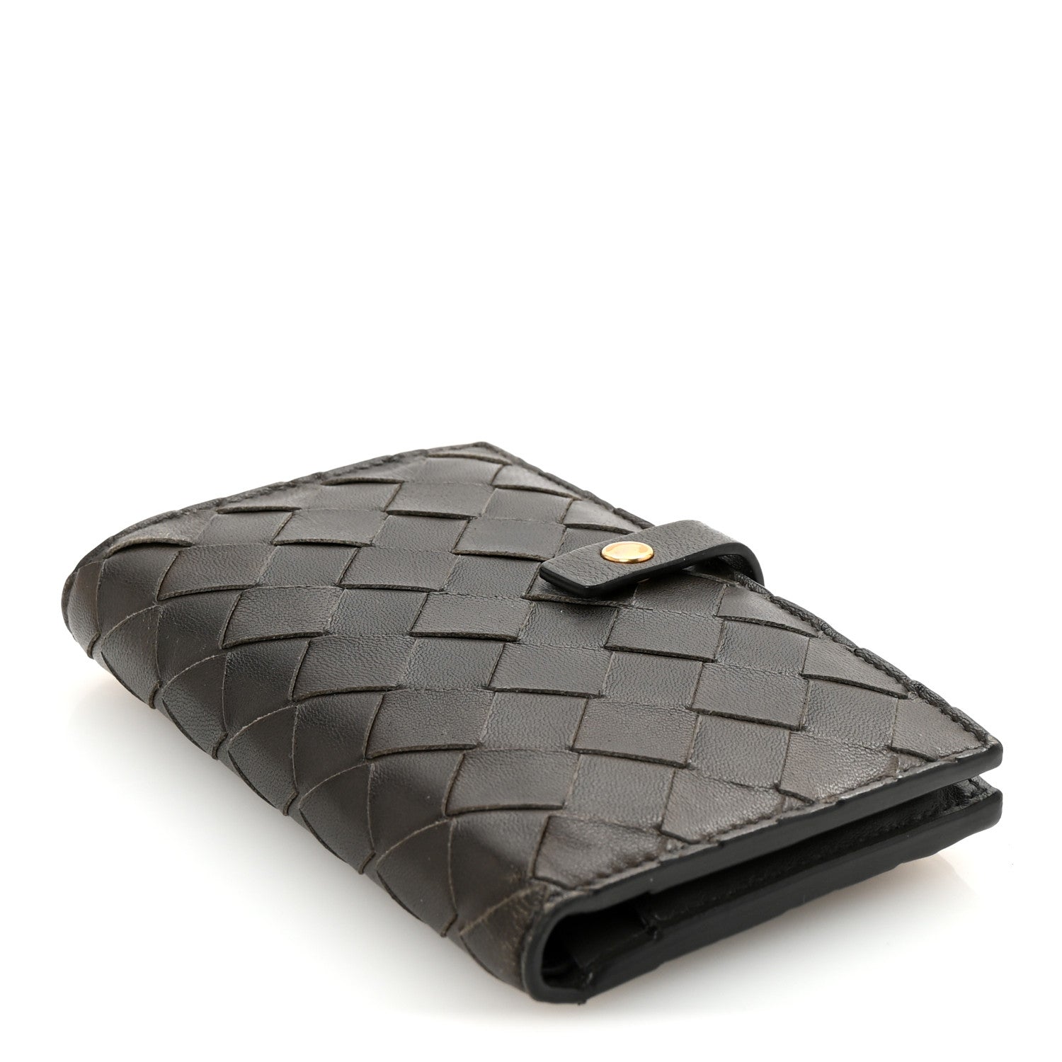 Bottega Veneta Nappa Intrecciato Bifold Zip Wallet Ebano 4 of 8