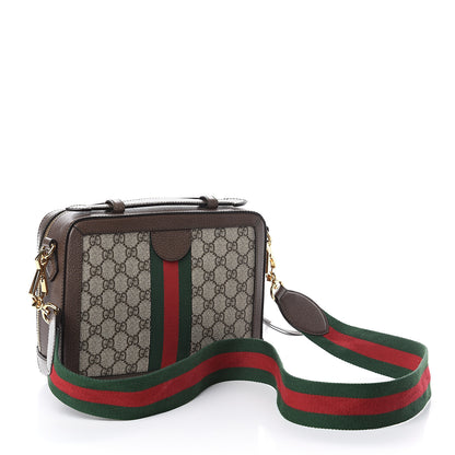 Gucci GG Supreme Monogram Web Small Ophidia Top Handle Shoulder Bag Brown 2 of 8