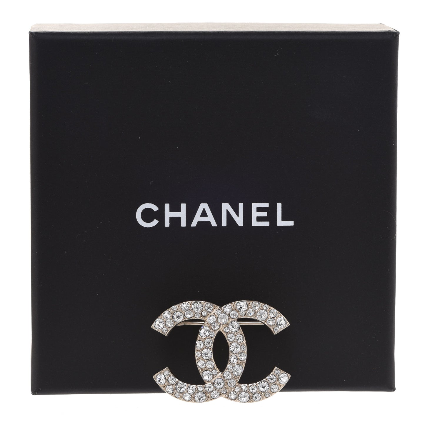 Crystal Palais Garnier CC Brooch Gold