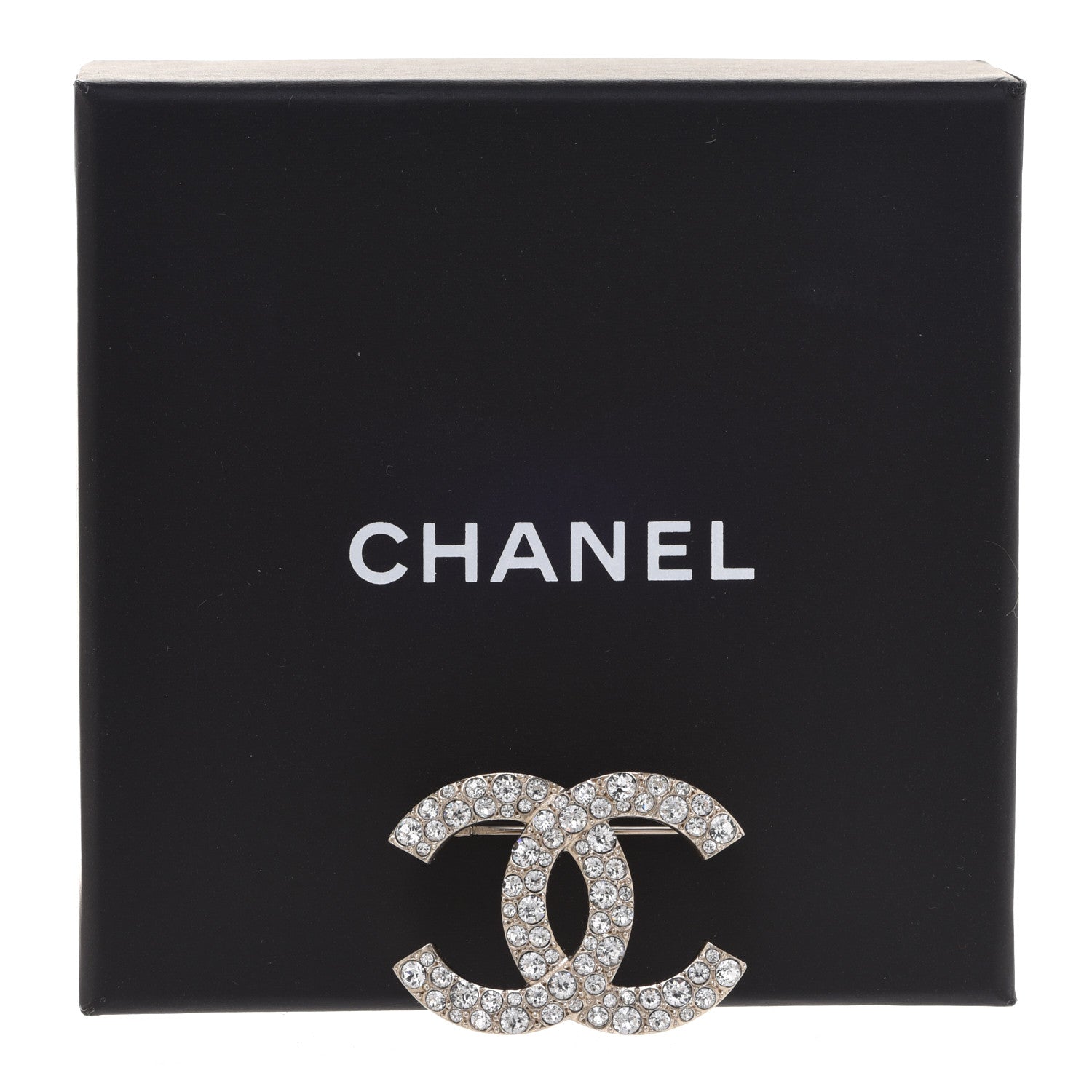 Chanel Crystal Palais Garnier CC Brooch Gold 5 of 5