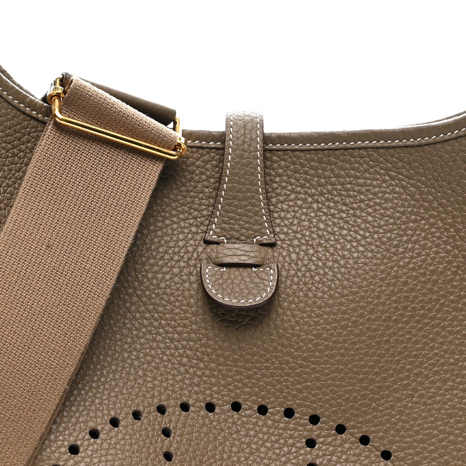 Hermes Taurillon Clemence Evelyn III PM Etoupe 8 of 11