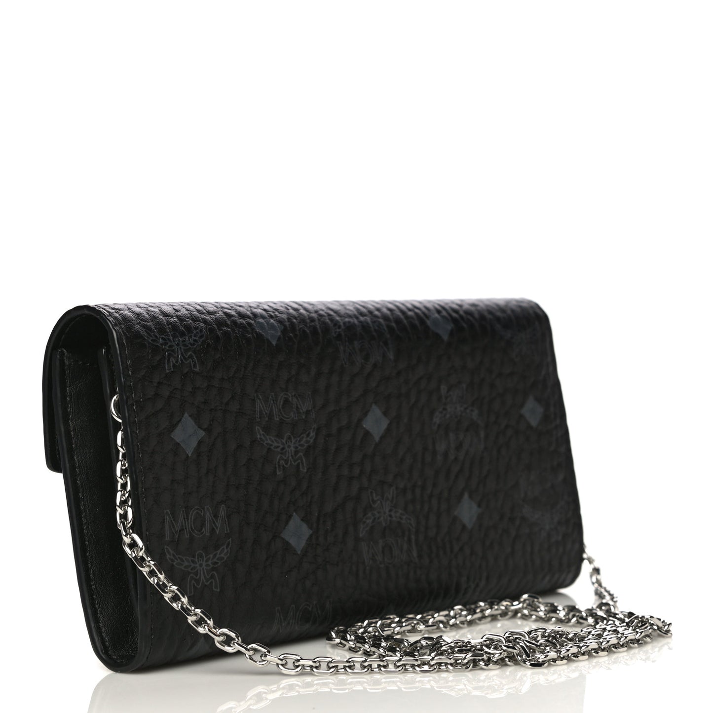 Visetos Large Patricia Wallet On Chain Black