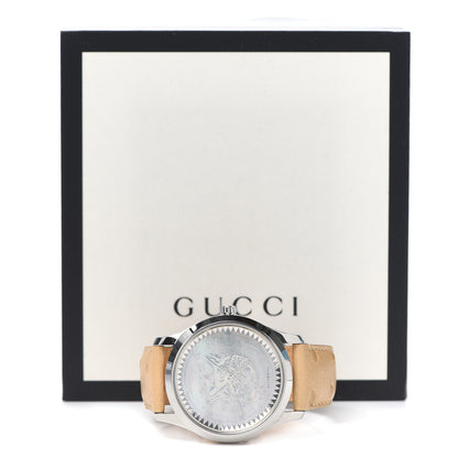 Gucci Stainless Steel Ostrich Mother of Pearl 38mm G-Timeless Cat Automatic Watch 5 of 5
