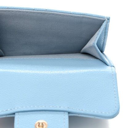 Chanel Caviar Quilted Double Flap Wallet Light Blue 6 of 9