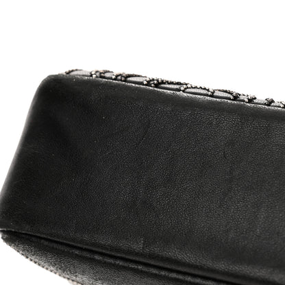 Chanel Lambskin Embroidered Camellia Follies Flap Black 13 of 13