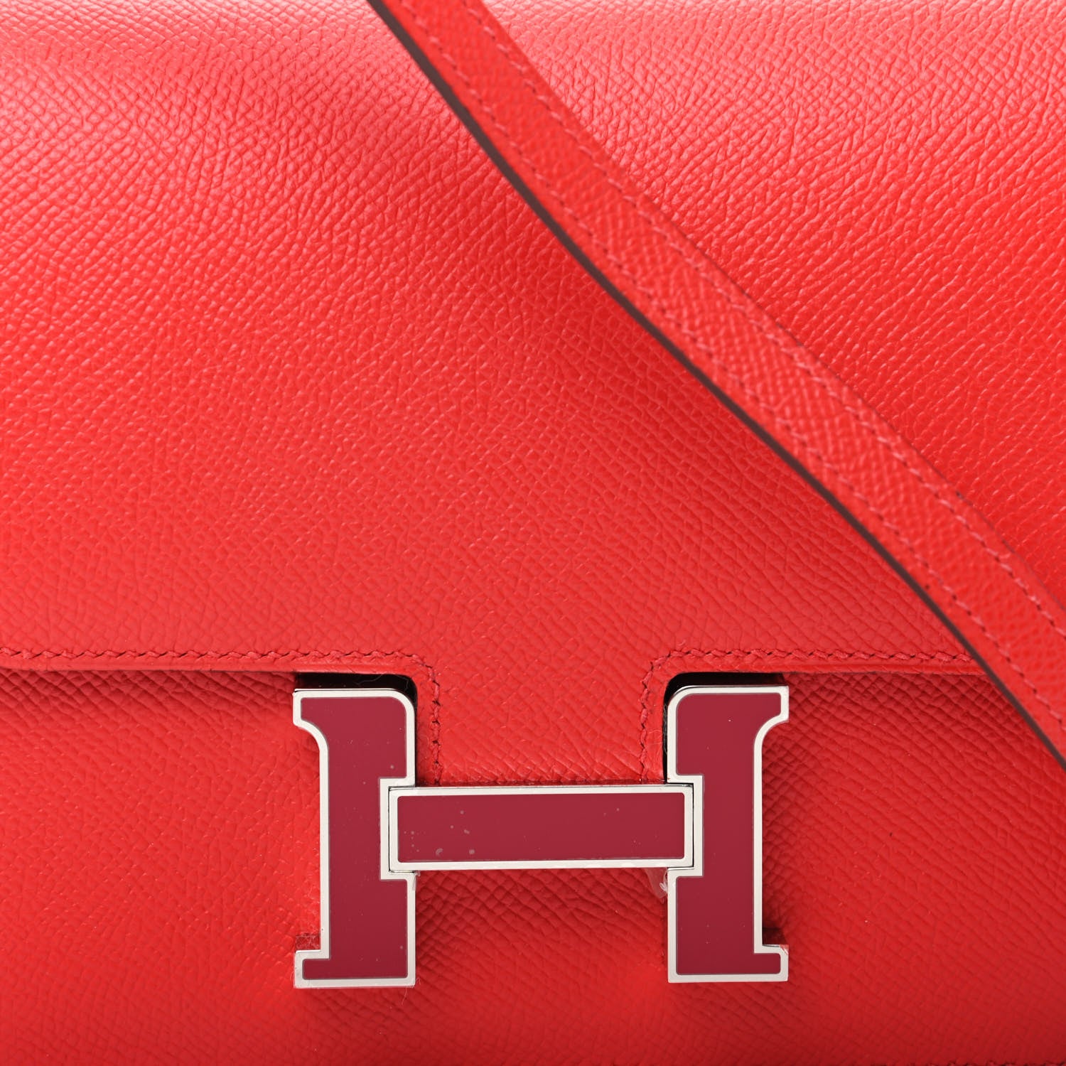 Hermes Epsom Enamel Constance 18 Rouge de Coeur Rubis 10 of 11