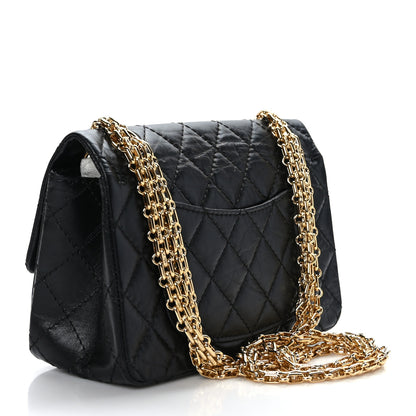 Chanel Aged Calfskin Quilted 2.55 Reissue Mini Flap Black 3 of 9