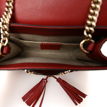 Gucci Soft Microguccissima Mini Emily Chain Shoulder Bag Rosso 5 of 10