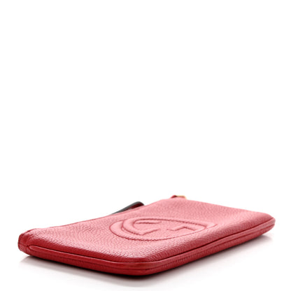 Gucci Pebbled Calfskin Soho Wristlet Vibrant Red 4 of 12