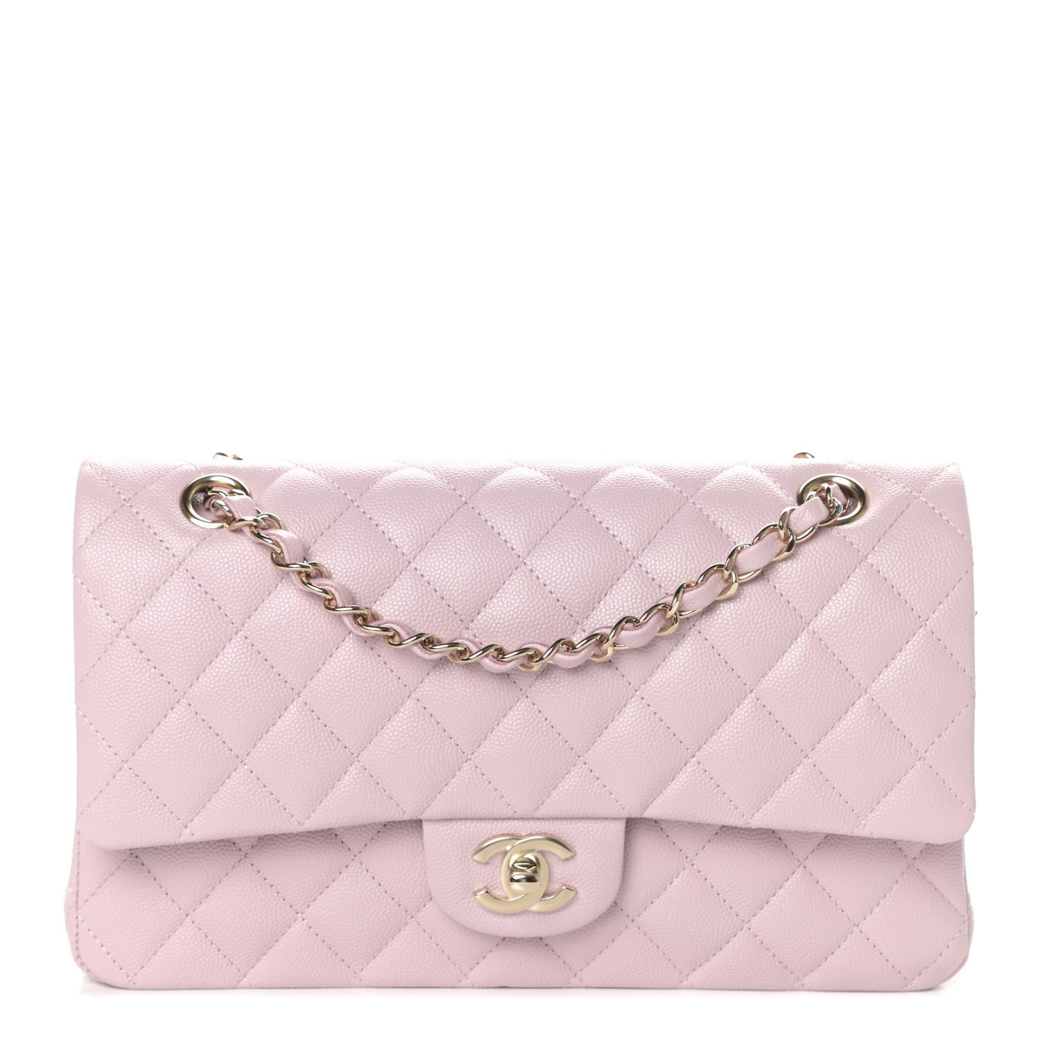 Chanel Caviar Quilted Medium Double Flap Light Pink 1 of 11