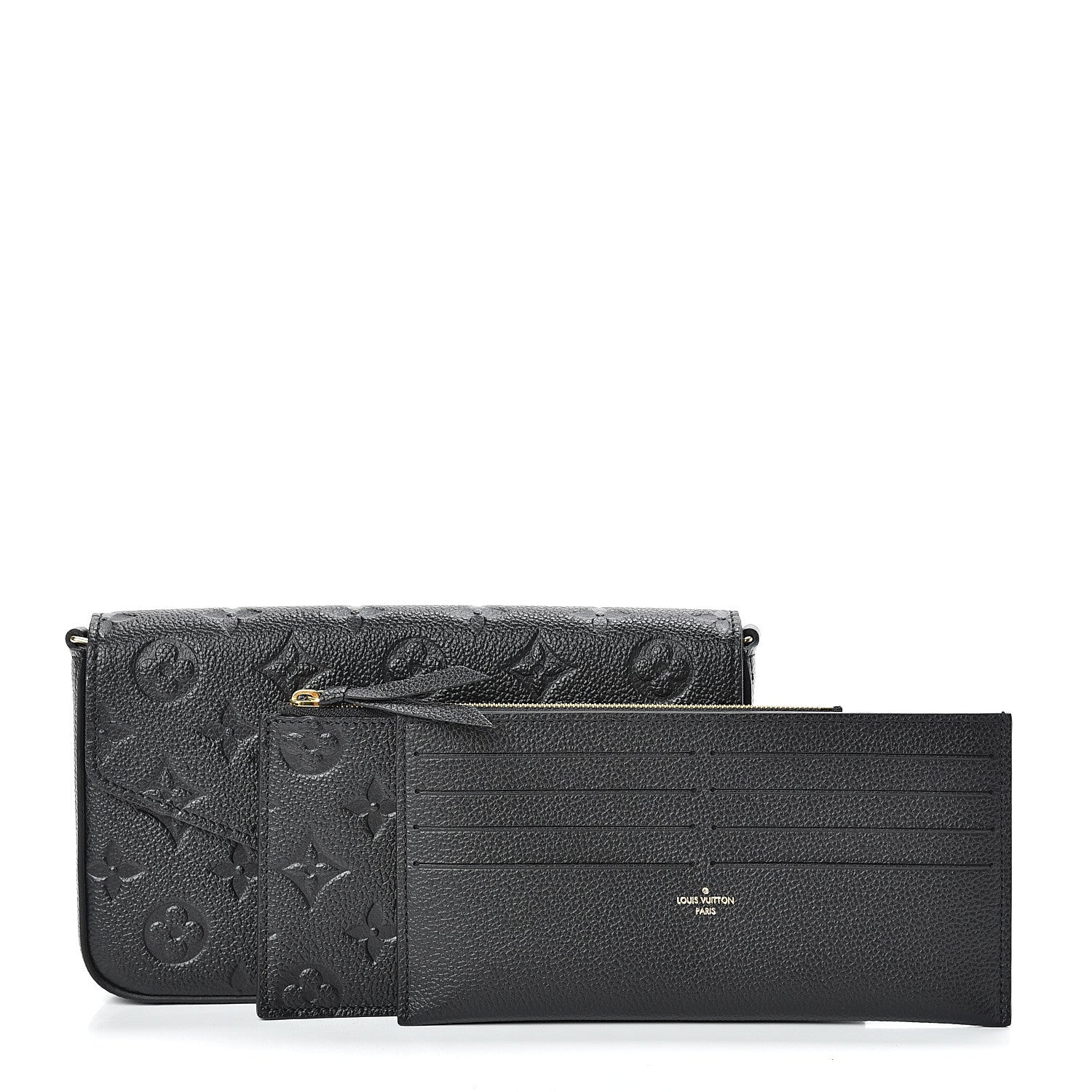 Louis Vuitton Empreinte Pochette Felicie Chain Wallet Black 3 of 12