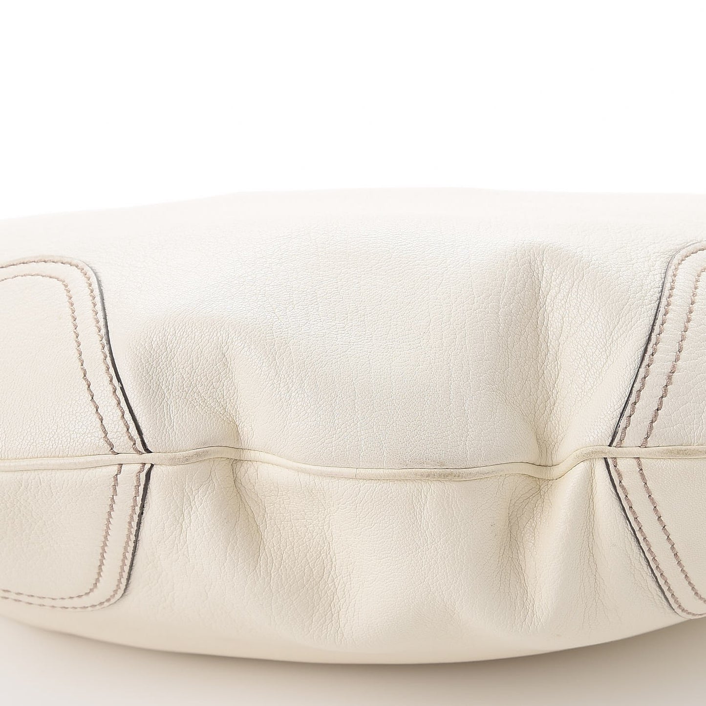 Calfskin Princy Hobo Shoulder Bag White