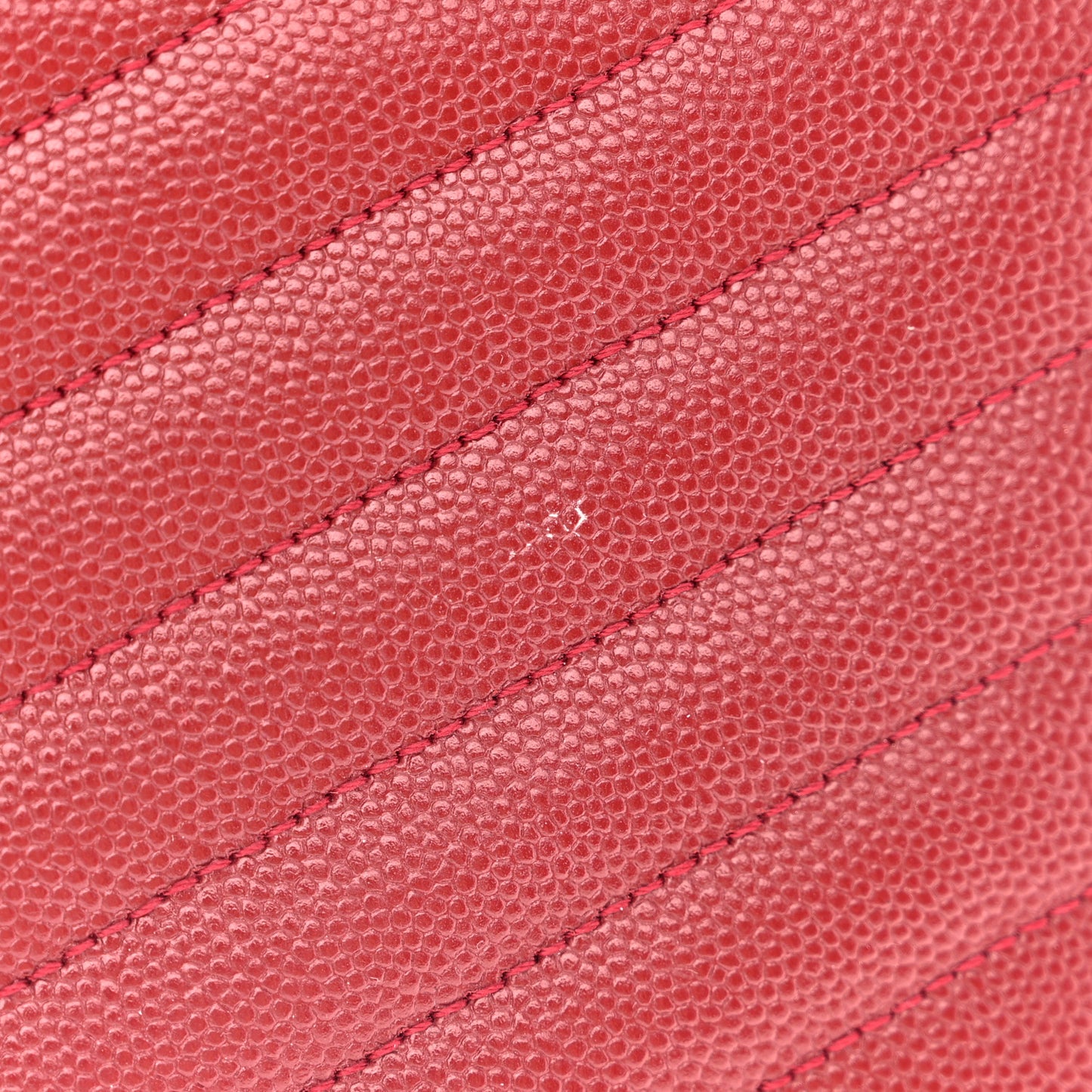 Grain De Poudre Matelasse Chevron Monogram Chain Wallet Blush Fonce