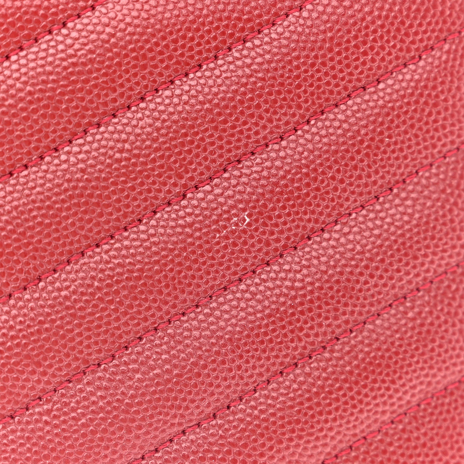 Saint Laurent Grain De Poudre Matelasse Chevron Monogram Chain Wallet Blush Fonce 10 of 11