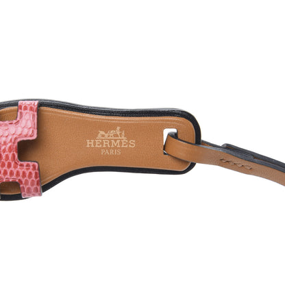 Hermes Lizard Butler Calfskin Hunter Oran Nano Bag Charm Sanguine 1 of 5