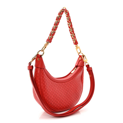 Louis Vuitton Calfskin Nanogram Embossed Loop PM Rouge 3 of 9