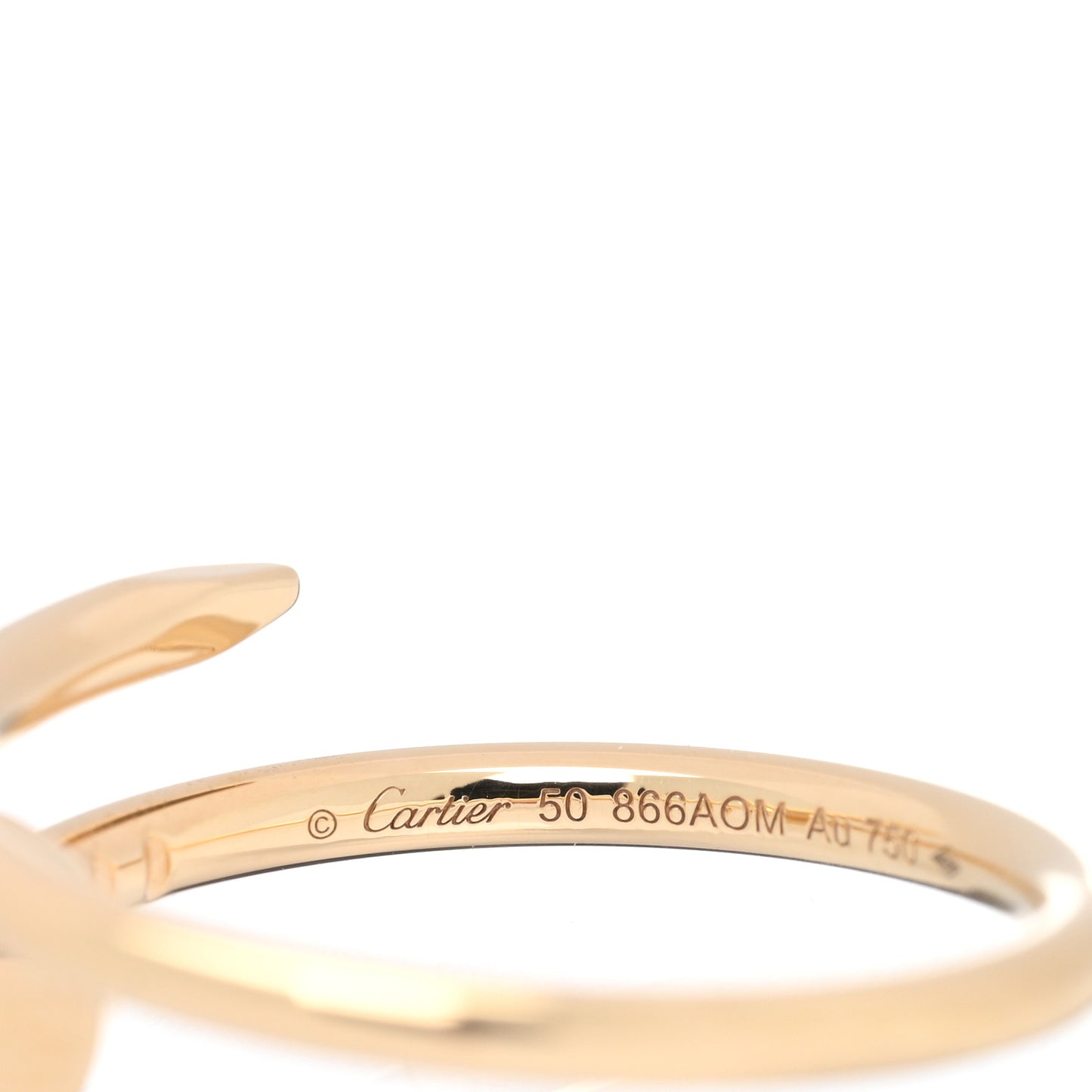 18K Yellow Gold Small Juste Un Clou Ring 50 5.25
