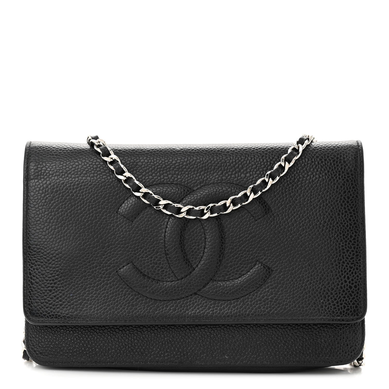 Chanel Caviar Timeless CC Wallet on Chain WOC Black 1 of 13