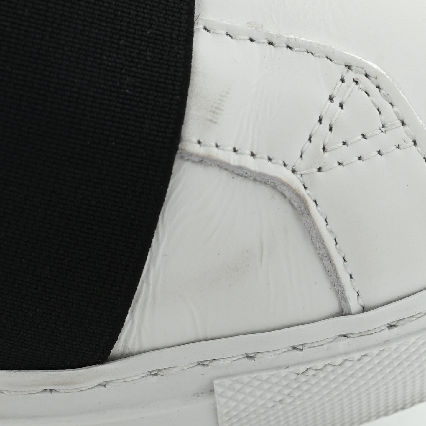 Calfskin Band Logo Womens Urban Street Sneakers 39 White Black