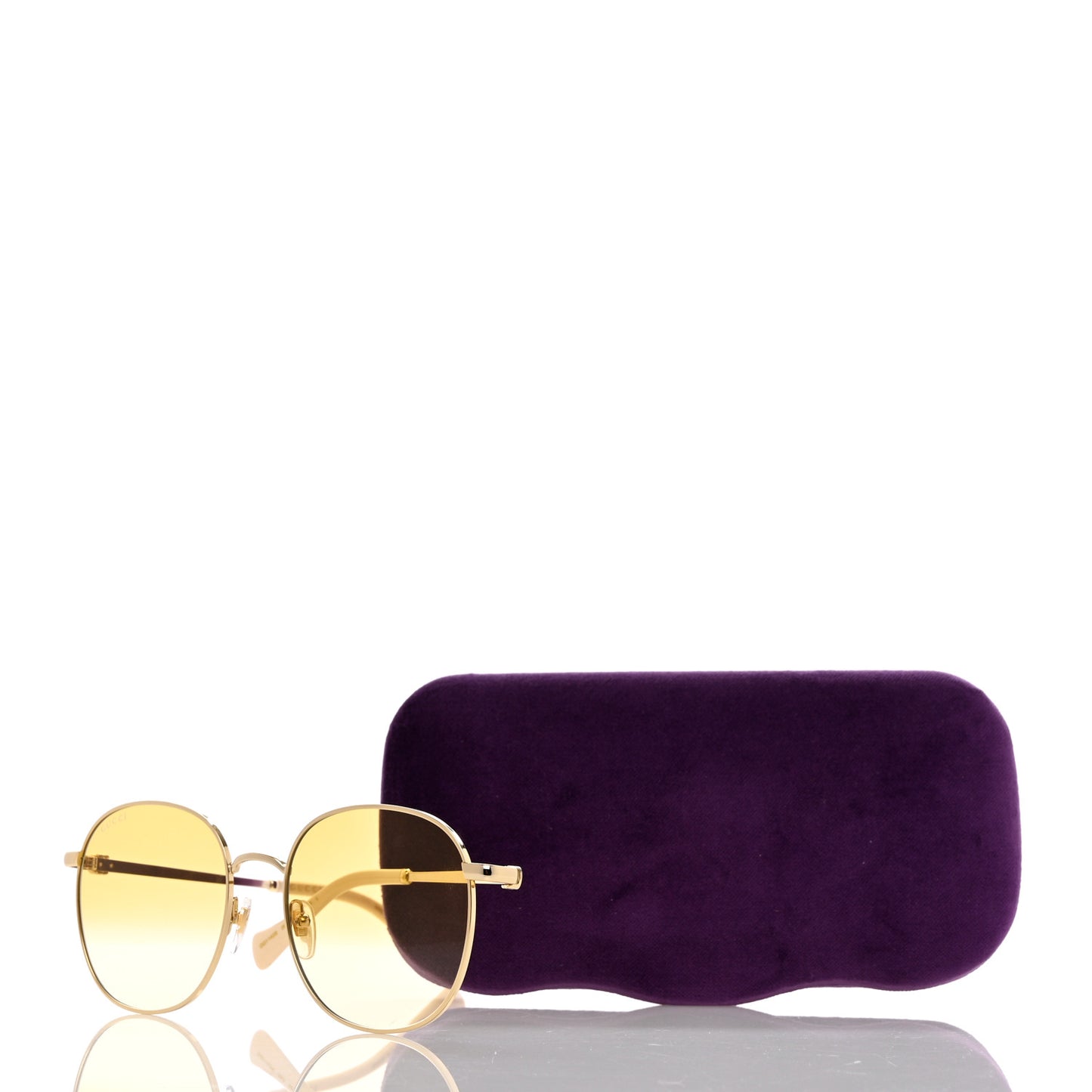Metal Round Frame Sunglasses GG01142S Gold
