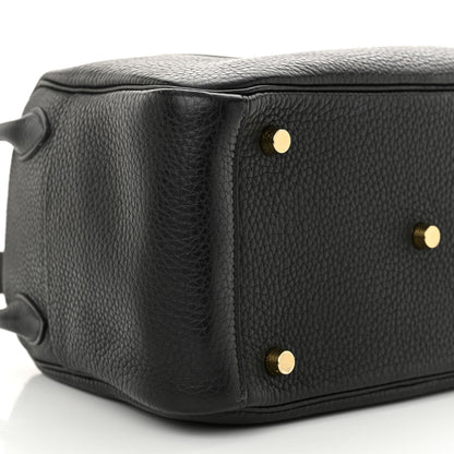 Hermes Taurillon Clemence Lindy 26 Black 9 of 10