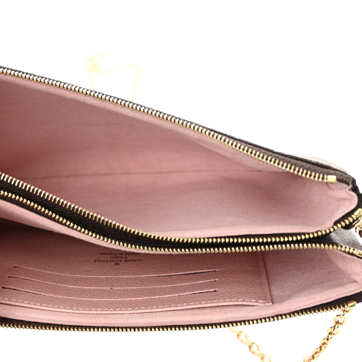 Monogram 2020 Christmas Animation Big Wheel Double Zip Pochette Rose Ballerine