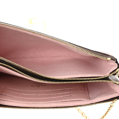 Louis Vuitton Monogram 2020 Christmas Animation Big Wheel Double Zip Pochette Rose Ballerine 5 of 11