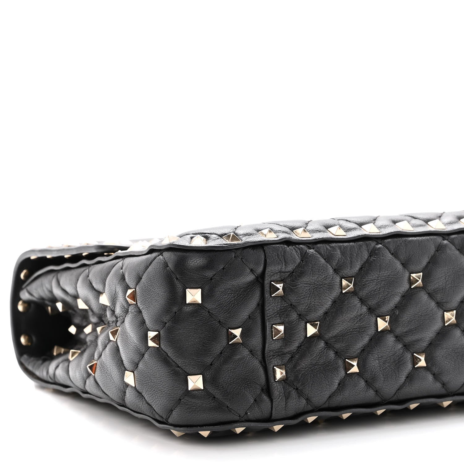 Valentino Garavani Lambskin Medium Rockstud Spike Shoulder Bag Black 8 of 11