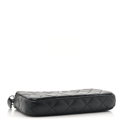 Chanel Lambskin Quilted Small Clutch With Chain Black 4 of 12