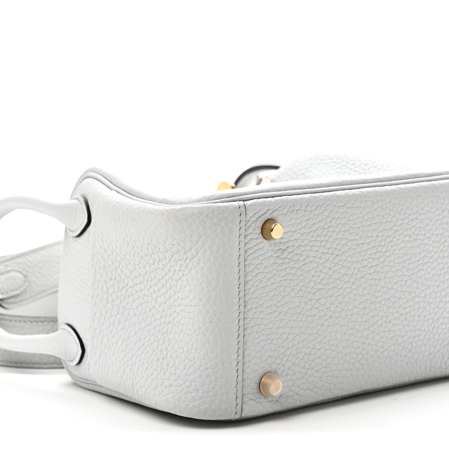 Hermes Taurillon Clemence Mini Lindy 20 Bleu Pale 9 of 11