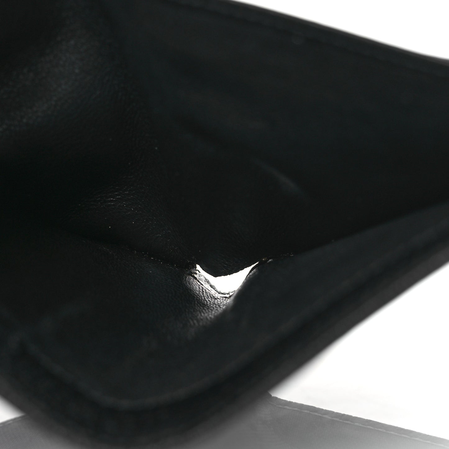 Monogram Textured Calfskin Metal Bar French Flap Wallet Black