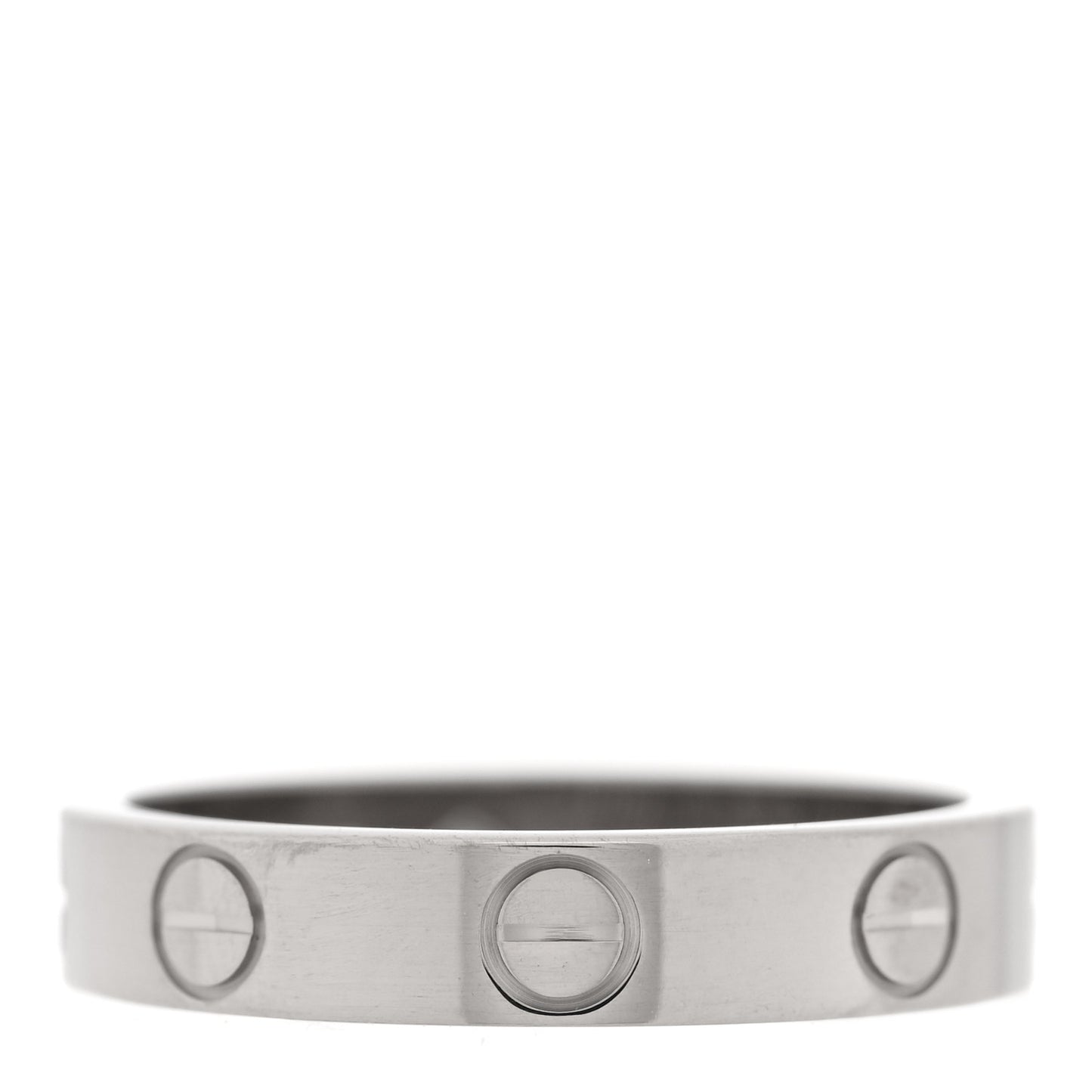 18K White Gold 3.5mm LOVE Wedding Band Ring 50 5.25