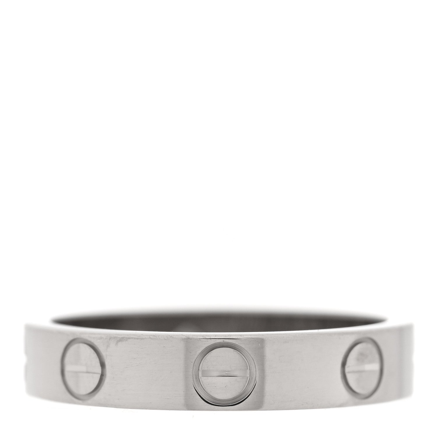 Cartier 18K White Gold 3.5mm LOVE Wedding Band Ring 50 5.25 3 of 5