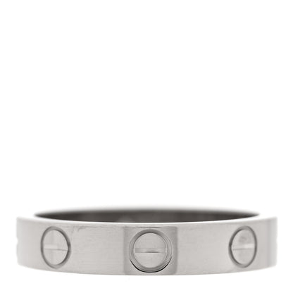 Cartier 18K White Gold 3.5mm LOVE Wedding Band Ring 50 5.25 3 of 5