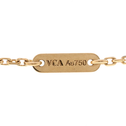 Van Cleef & Arpels 18K Yellow Gold Mother of Pearl Sweet Alhambra Pendant Necklace 5 of 6
