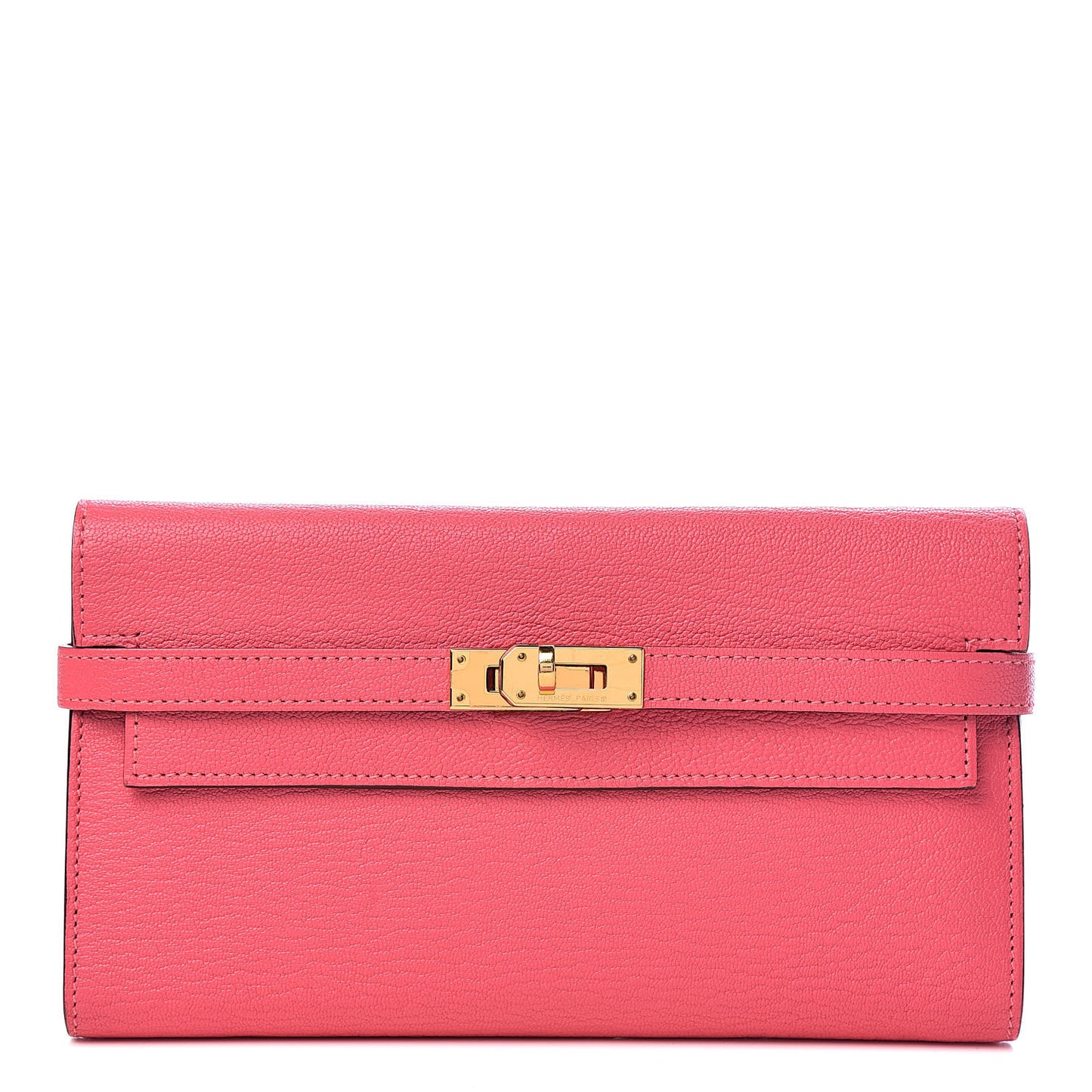 Chevre Mysore Kelly Longue Wallet Rose Lipstick