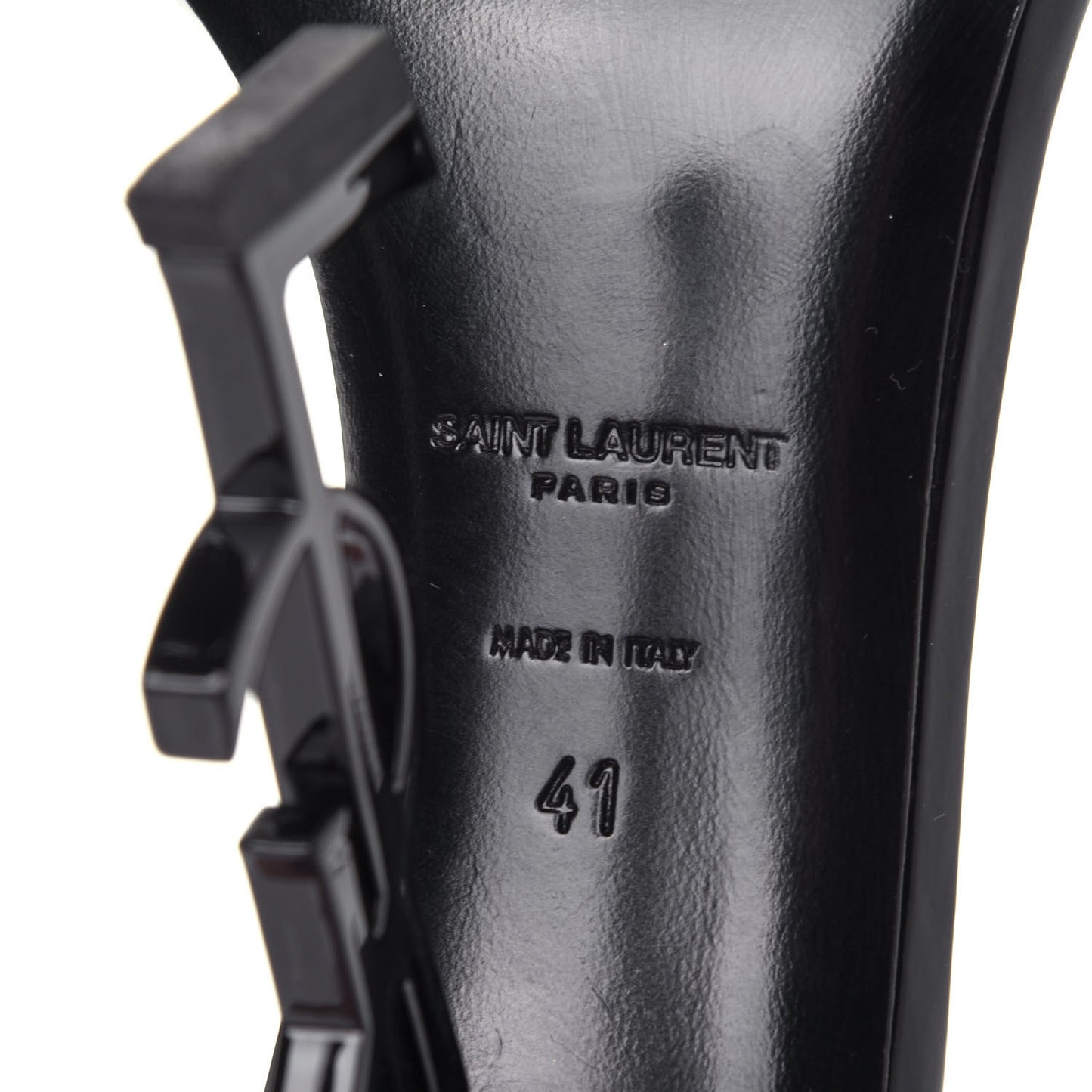 Patent Calfskin Opyum 110 Sandals 41 Black